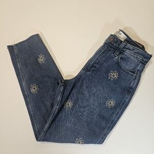 Hollister Womens Jeans 25x27 Embroidered High Rise Mom jeans Vintage Stretch Y2K